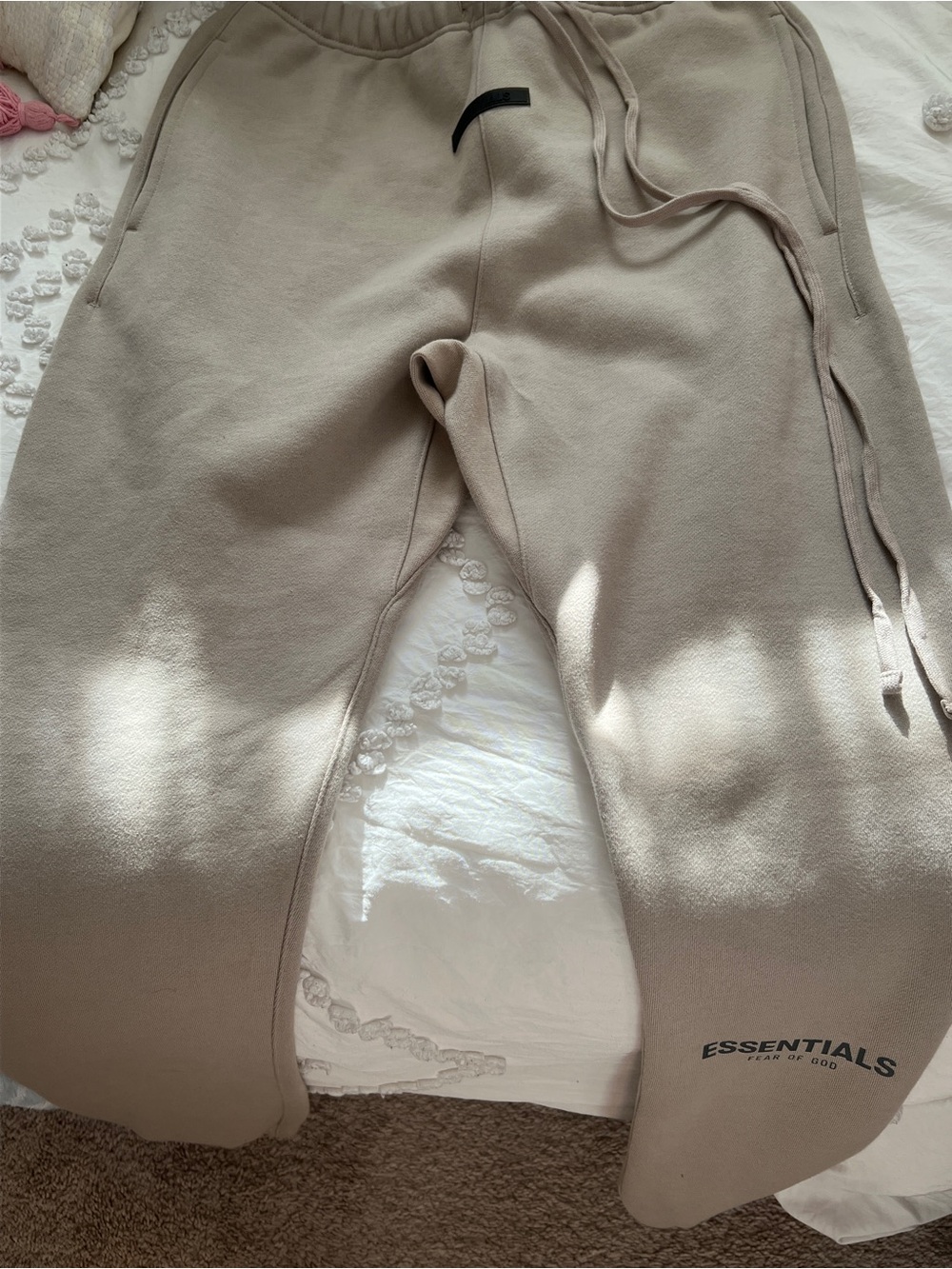 Essentials Fear of God Taupe Drawstring Sweatpants